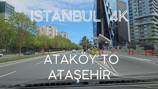 Istanbul 4K Driving from Ataköy to Ataşehir via Avrasya Tunnel Virtual Drive and Sightseeing Video