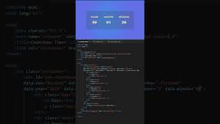 Timedown Counter #shorts #code #tutorial #html #css #javascript #code #programming #webdesign