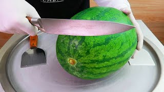 Watermelon ice cream rolls street food - ايس كريم رول ب البطيخ