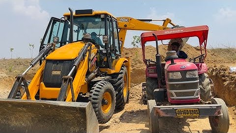 2 Jcb 3dx Backhoe Loading Together In Mahindra and Swaraj Tractor | Jcb Video | Jcb and Tractor