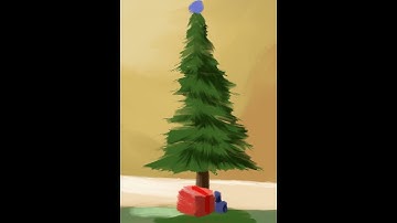 Christmas Tree Sketch - Procreate mini Speedpaint