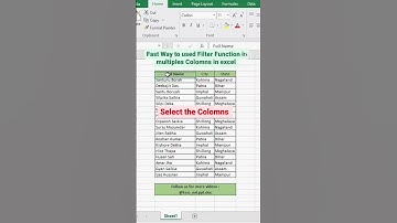 Fast way to you filter option in multiple columns