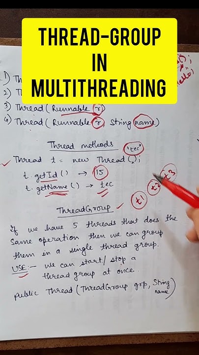 Thread Group in Multithreading #java #javadeveloper #javaprogramming ... image.