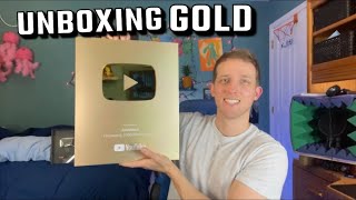 GOLD PLAY BUTTON UNBOXING !!!