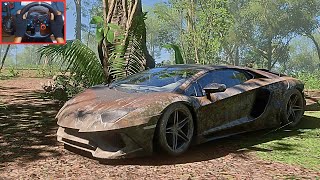 Rebuilding a Lamborghini Aventador Superveloce Forza Horizon 5 | Steering Wheel Gameplay