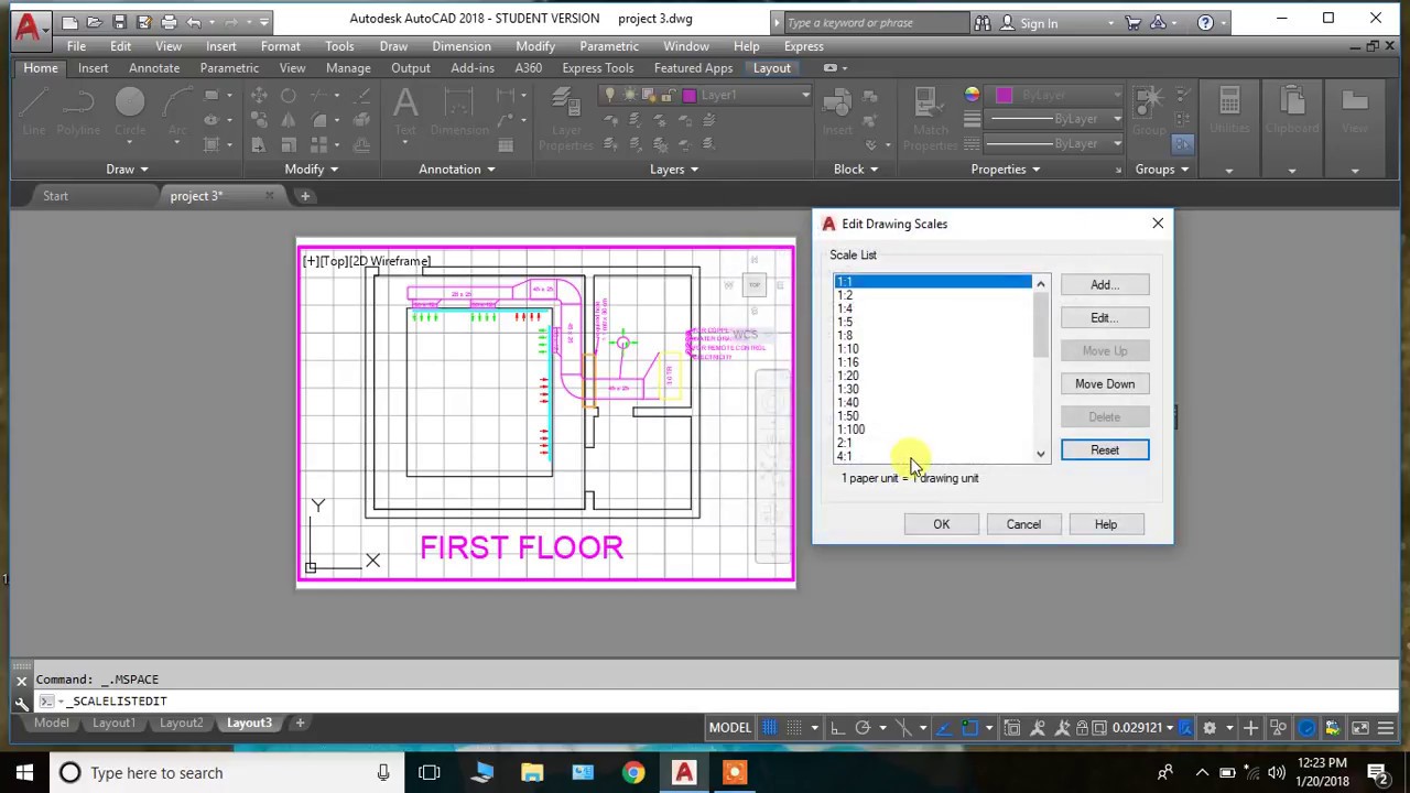 step 3 how to draw a viewport & adjust the scale in the viewport using ...