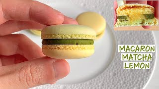 How to make Macarons with Matcha Ganache and Lemon Curd - Fine Dining Petit Fours Recipe