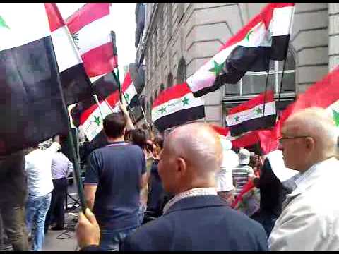 مظاهرة أمام السفارة السورية في فينا.09-08-2011