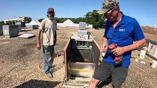 Improve HVAC Efficiency: Replacing Old Collapsed Duct with New Duct Board on Rooftop