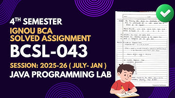 BCSL-043 | JAVA PROGRAMMING LAB | 4th Semester | IGNOU BCA SOLVED ASSIGNMEN