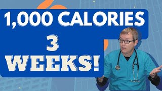 1000 Calories for 30 days: 3 week update!  A weight loss doctor does calorie restriction