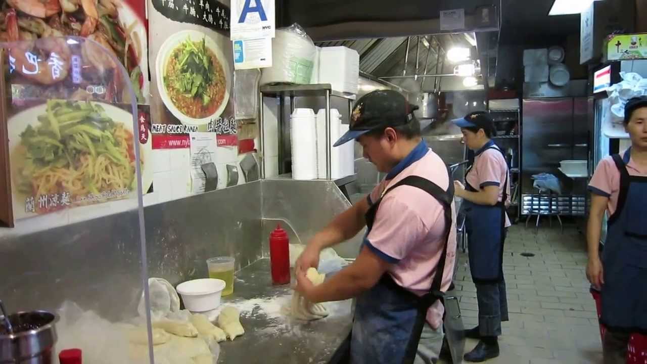 Handmade noodles in Flushing, NY Chinatown Part 22 YouTube