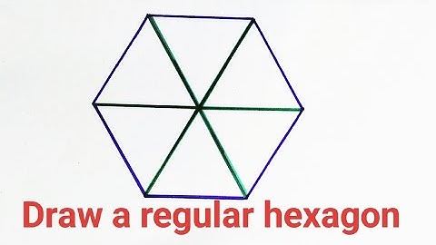 Draw a Regular Hexagon, using set square