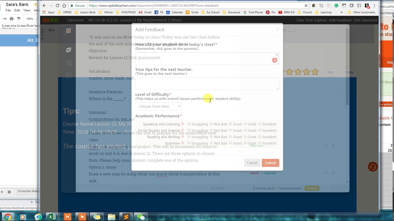 VIPKID Lesson Bank FAST FEEDBACK AGAIN! - YouTube