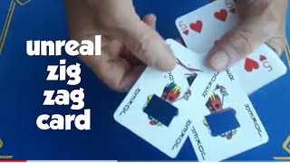 unreal ZIG ZAG card illusion/magic trick