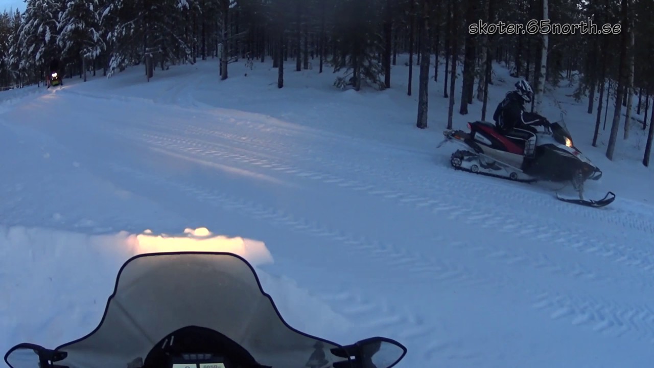 Snowmobile in Northern Sweden 29 dec 2016 YouTube