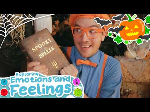 Halloween Spell Song 🪄 Blippi Halloween Episodes | Exploring Emotions and Feelings