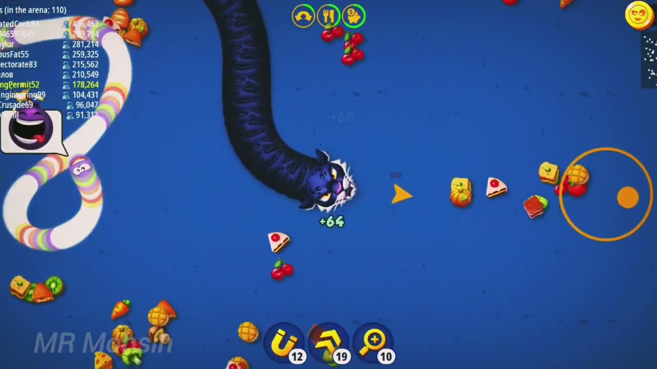 🐍Worms zone .io/ gameplay top1