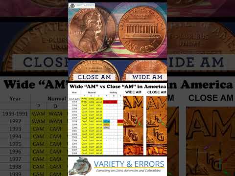 Wide AM vs Close AM Lincoln Cent Worth Money Prices