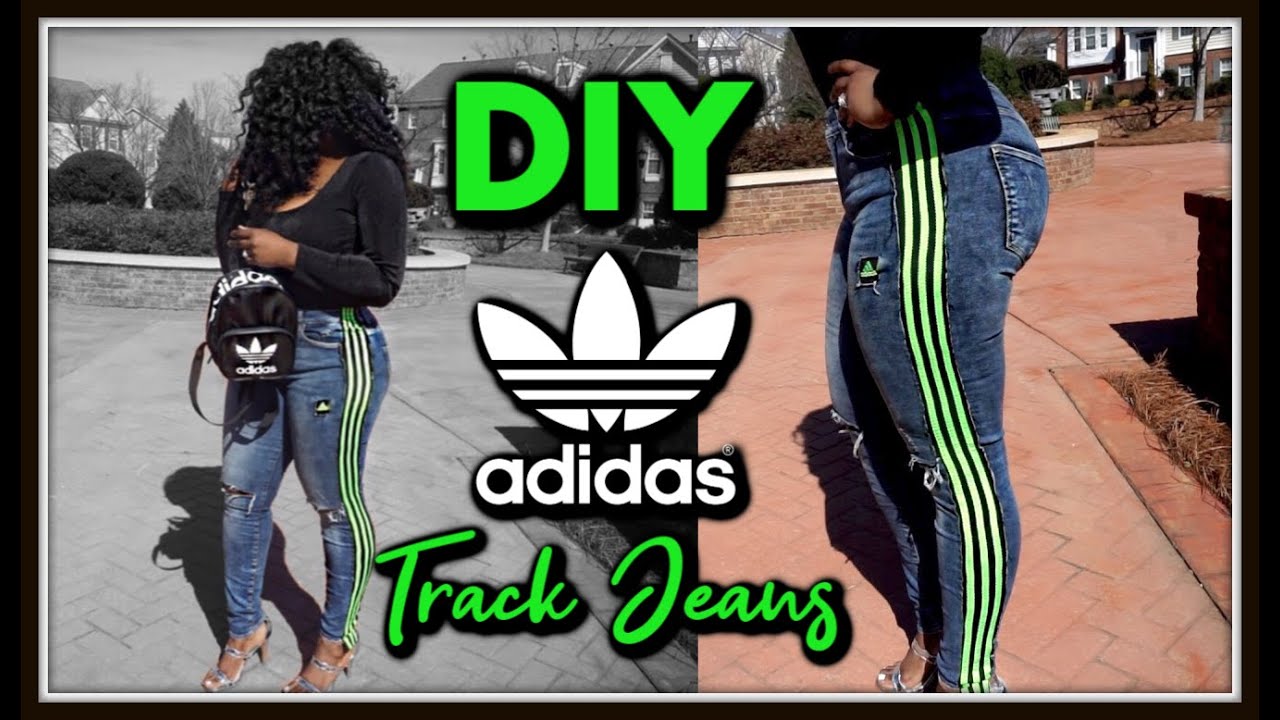 DIY Adidas Track Jeans | Thrift Flip | Curvy Girl Approved Denim