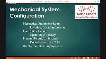 Mechanical Noise Webinar - Sound Noise Acoustics, engineering, acoustical consulting