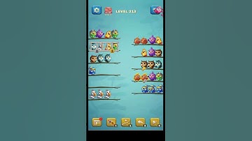 🏅BIRD SORT PUZZLE 🐦 LVL 213 🦉Gameplay Walkthrough🎮 #shorts #birdsort #birdsortpuzzle #walkthrough