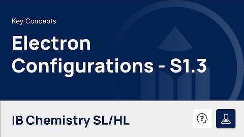 Electron Configurations [IB Chemistry SL/HL]