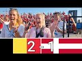 Denmark vs Belgium Euro20 | Denmark goal | AMAZING FANS!