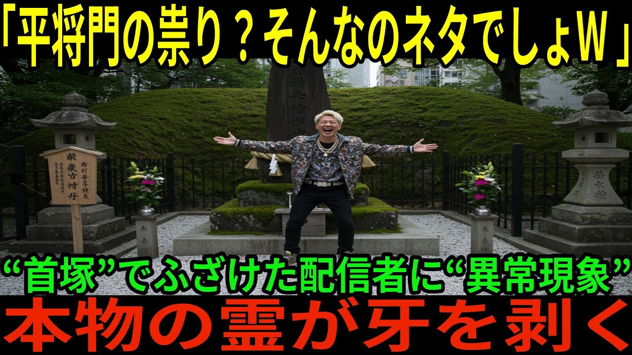 【海外の反応】「平将門の首？空飛んできた？……冗談でしょw」→“首塚”でふざけた配信者に“異常現象”…その後の映像が世界を凍らせた