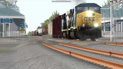 TS2021 CSX AC6000CW With a Long mixed Train with a Great Big Bore K5LA