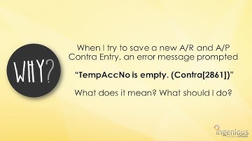 AutoCount Troubleshooting - AR and AP Contra Error