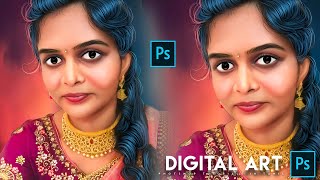 DIGITAL PAINTING TUTORIAL IN TAMIL|OIL PAINTING| TAMIL|PHOTOSHOP TUTORIALS IN TAMIL