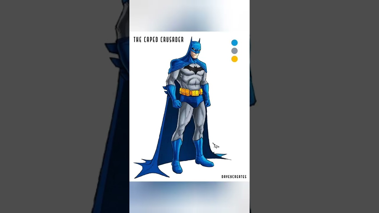 Drawing Batman with Different Color Schemes 