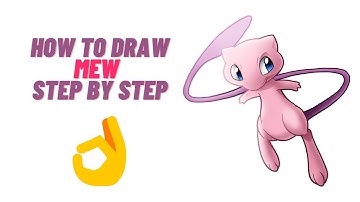 How to draw Mew pokemon step by step. Very easy. Only for you.