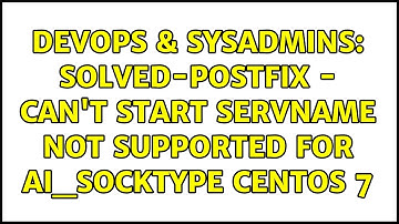 DevOps & SysAdmins: Solved-PostFix - Can