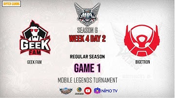 Geek Fam vs Bigetron Alpha GAME 1 MPL ID S6 Week 4 Day 2   BTR vs GEEK ESPORTSTV