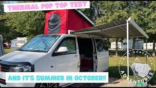 VW Thermal pop top cover test