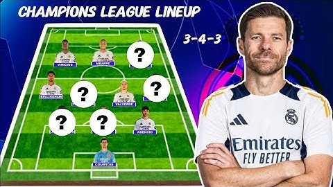 X. Alonso Tactics 🚨 REAL MADRID Possible Lineup under New Coach ( 3-4-3 )