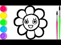 Pelajari Menggambar dan Mewarnai Two beautiful Flowers Untuk Anak anak
