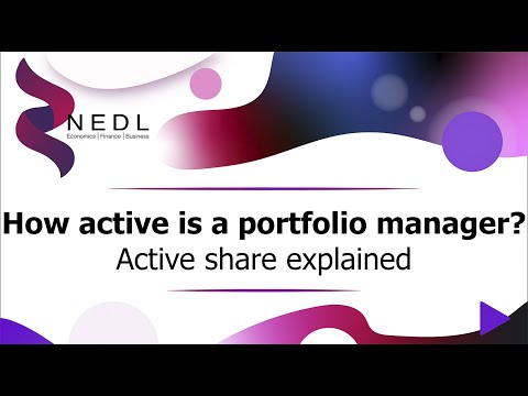 How active is a portfolio manager? Active share explained (Excel)