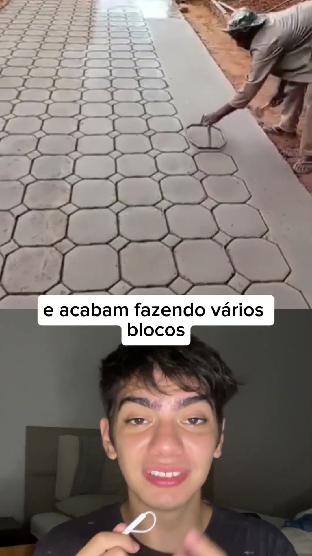 ?️ Moldes no cimento fresco criam blocos e decoram o chão. Rápido, fácil e incrível!