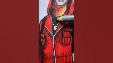 Free Fire Red Criminal Drawing  #freefire #art #oilpastels   #alwinanwin
