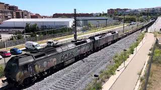 DOBLE LOCOMOTORA 333 DE LCR + TECO DE MAERSK DESTINO ALGECIRAS PASANDO POR ZAMORA