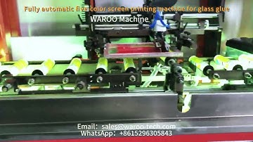 Fully automatic 5-color screen printing machine for silicone sealant plastic tubes#glass glue bottle