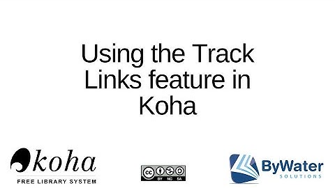 Using the Track Links feature in Koha