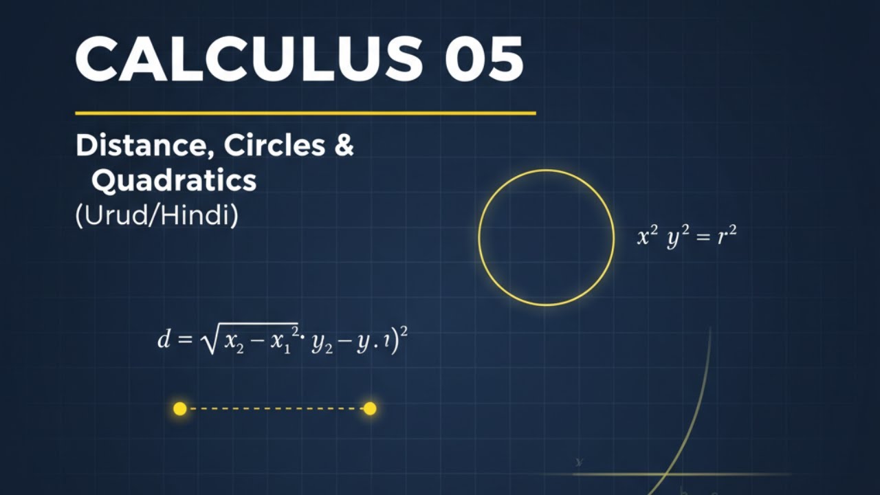 Calculus Lecture 5 (Urdu/Hindi) — From Distance Formula to Circles ...