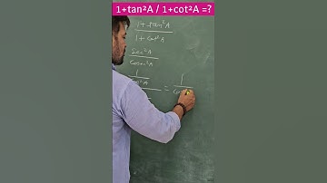 Ex:8.3.Q.3(iv)#1+tan²A/1+cot²A=?#NCERT#10th#maths#CLASS10th#Board#1+10 square A upon 1+ cot square A