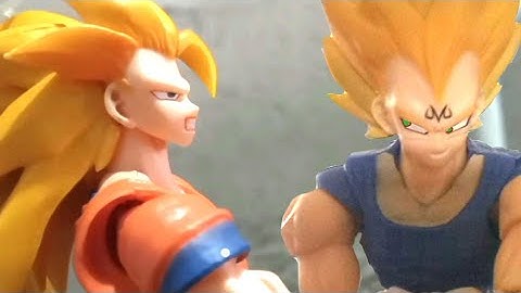 Goku SSJ3 VS Majin Vegeta Stop Motion Animation