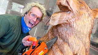 How to Carve Bear fur !! Quick chainsaw carving tips to help you !