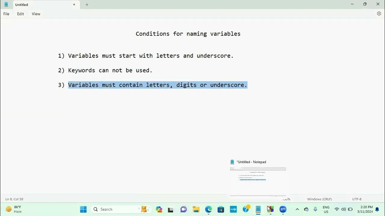Rules of variables and how to take input in C programming | C ...